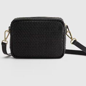 Quince Black Woven Crossbody Bag